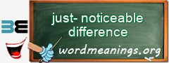 WordMeaning blackboard for just-noticeable difference